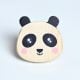 Handmade Pine Wood Panda Knob for Kids Furniture